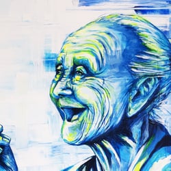 Popart Urbanart portraits painting – Porträt Malerei Kunst von Carolyn Mielke