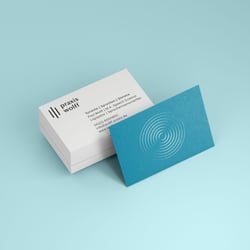Visitenkarten im Rahmen des Corporate Designs für Praxis Wolff – Sprache | Sprechen | Stimme
