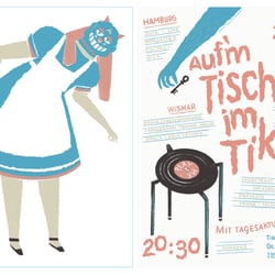 event visual // plakat für die veranstaltung „auf’m tisch“ im TIKOZIGALPA, wismar