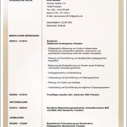 Bewerbungsvorlage Lebenslauf 7