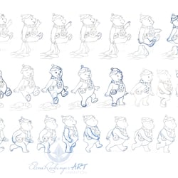 Animationsskizzen, Bewegunsstudien