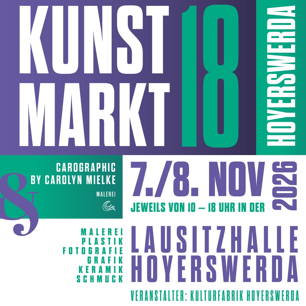 18. Kunstmarkt Hoyerswerda mit carographic (Carolyn Mielke – Künstler aus Cottbus)