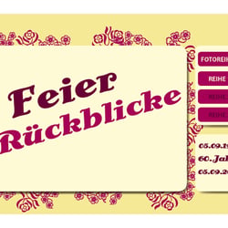 Feierrückblicke – Geburtstags Webseite