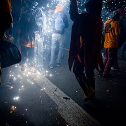 „La Correfoc“ – Nacht der Feuerteufel – Barcelona 2009