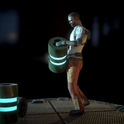 LowPoly SciFi Worker