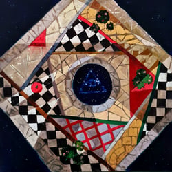 Well of enlightenment  60×60 cm  11.2021  Öl auf Leinwand