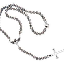 Kette «Grey Pearl Rosary» by BLACK BARON