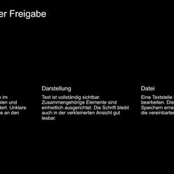 Prüfung vor der Freigabe – Inhalt, Darstellung und Datei
