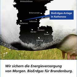 Anzeige für die erste BioErdgas-Anlage Brandenburgs