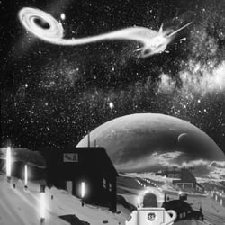 Black and white book illustration 3