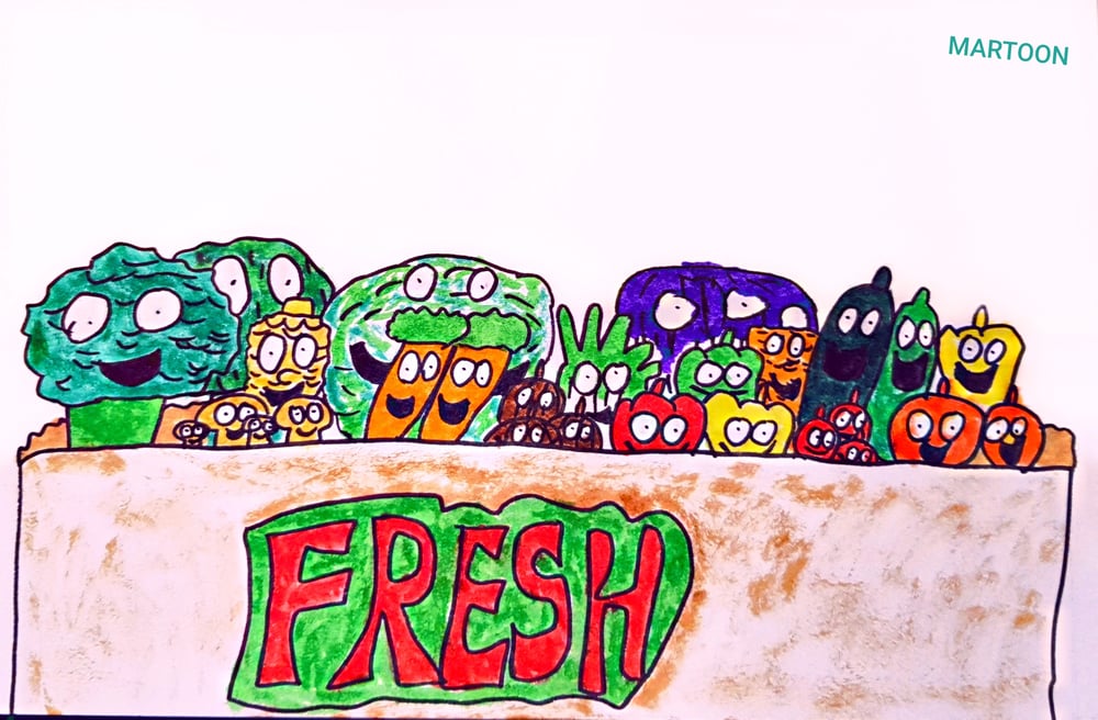 Hier ist meine erste Inktober prompts 2021 – Illustration (KW-1) – Thema:Fresh