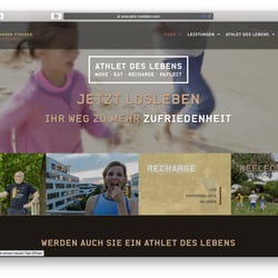 Verlinkung in die verschiedenen Bereiche des Gesundheitskonzepts MOVE, EAT, RECHARGE, REFLECT