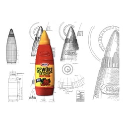 Verpackungs Design Ketchupflasche für Kraft