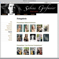 Website „Klarinettistin Sabine Grofmeier“