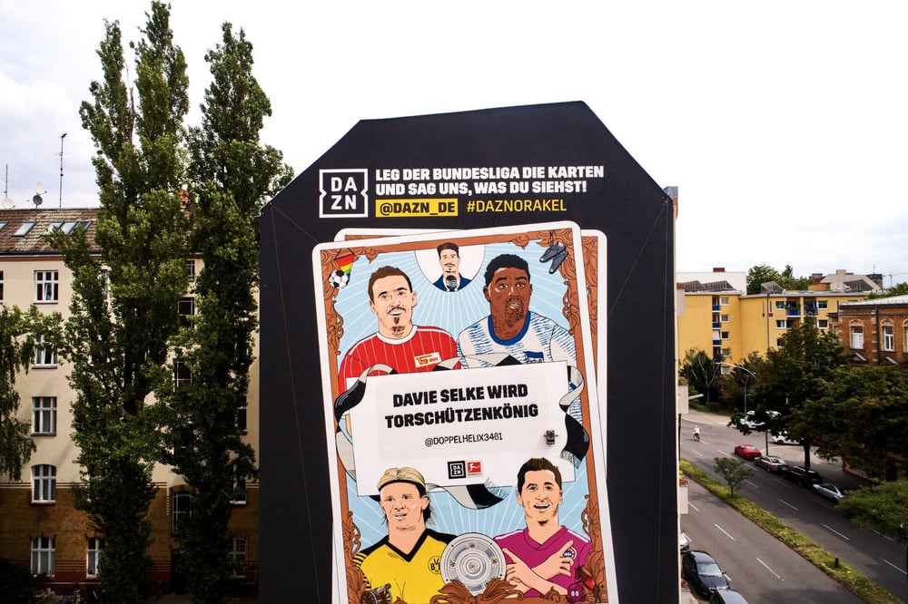 Fertiges Mural und tagesaktueller Vorhersage von Twitter/X