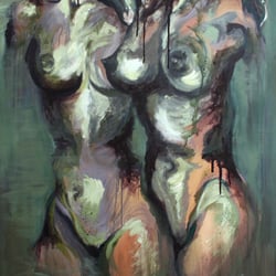 Zwitter 80×120 Acryl auf Leinwand