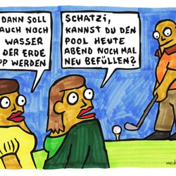 Poolwasserknappheit