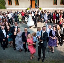 Gruppen- und Familienfotos in Herzform