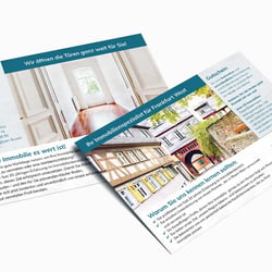 Werbeflyer für Frankfurt-Höchst, für JeanLB Immobilien