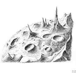 Planet – Fineliner Zeichnung