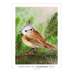 Haubenmeise [2013], KaKAO-Karte (6,4×8,9cm)