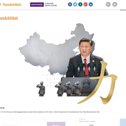 „Machtfaktor des Jahres“ Handelsblatt-Dossier, Xi Jingping chinesischer Präsident