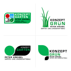 Logo-Alternativen für einen Garten- und Landschaftsbauer