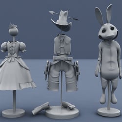 Die Häschenschule – Props Kostüme – Modeling/Texturing