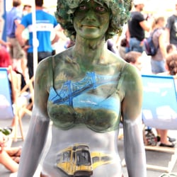 Bodypainting für den VVO Sachsen zum Dresdner Stadtfest