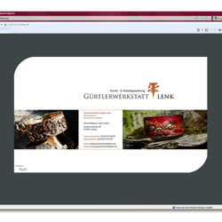 Internetpräsenz ‚Startseite‘ . Gürtlerwerkstatt Lenk : http://www.guertlerwerkstattlenk.de/