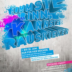Ankündigungsplakat für das Car2go PopUpStore in Berlin – 3
