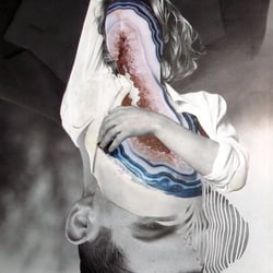 Analoge Collage „Achat“