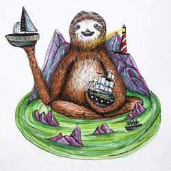 Faultier Illustration