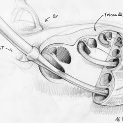 Endgültige Lage der Elektrode in der Cochlea