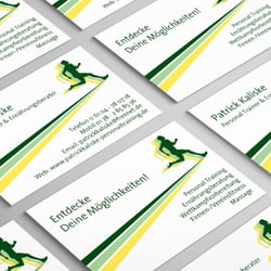 Visitenkarten für Personaltrainer inklusive Logoentwicklung