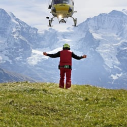 Heli-Shooting in den Alpen für MEWA