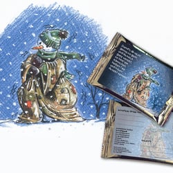 Grußkartengestaltung (Teepostkarte): Illustration – Layout – Text