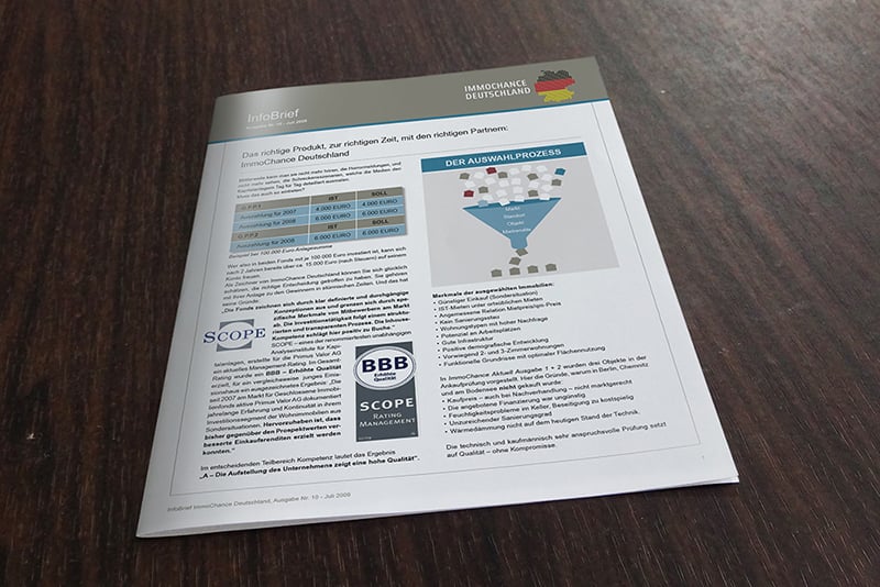 Infobrief, 4-seitig