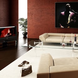 Design of a modern TV-Salon