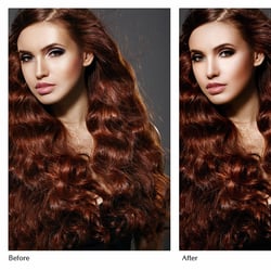 Before-after photo editing example