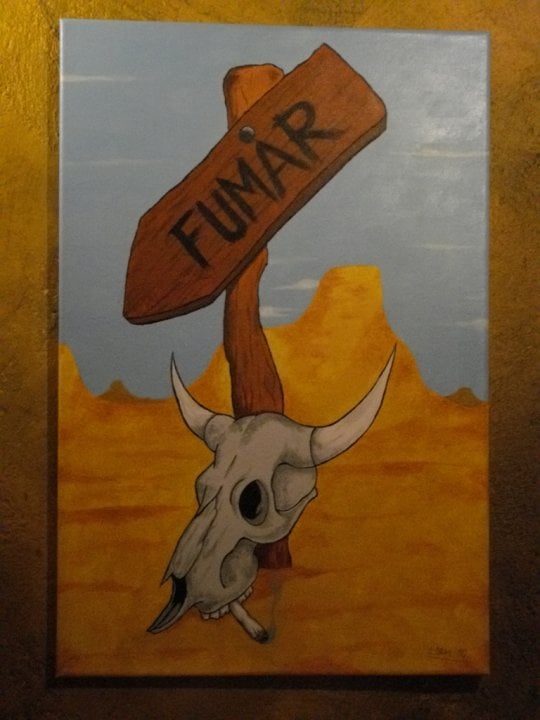 Schild für den Raucherberreich im Restaurant El Torro