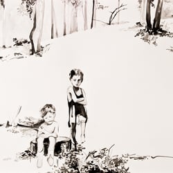 olga antonava Illustration mit Tusche