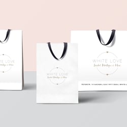 Taschendesign Brautladen White Love