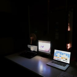 Unsere Technikstation zur Überwachung. Wir reagierten immer individuell auf die erwarteten Gäste.