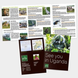 Faltblatt für Uganda-Tourismus (BIC Tours Ltd., Kampala)