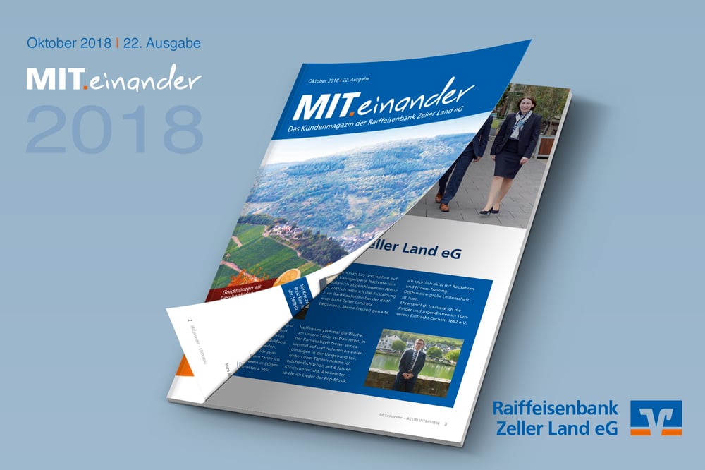 Raiffeisenbank Zeller Land eG Mit.einander Magazin III 2018 Titel