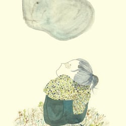 Wolken, watercolor on paper