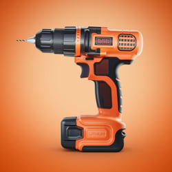 Black-+-Decker---Bohrmaschine-−3d-visualisierung
