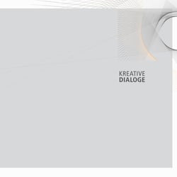 Kunde: Kreative Dialoge Berlin, Unternehmensbroschüre (Titelseite)