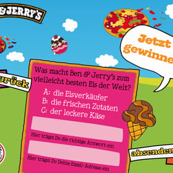 Online Microsite in Flash für Ben & Jerry´s-Aktion